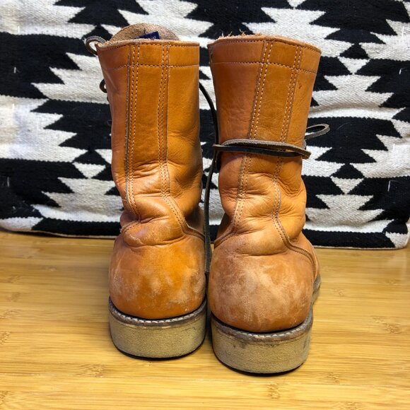 Vintage Workboots Lineman Mens 8 Womens 9 9.5 Leather Laces Work USA - Picture 5 of 11